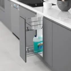 Starax25cmTelHasırSepetliGizliRaylıHavluAskılıDeterjanlıkSağ(TekAçılım)(S-2506-C) - 2