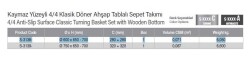 Starax28+28cm132KaymazYüzeyli4/4KlasikDönerAhşapTablalıSepetTakımı(S-3138-C) - 3