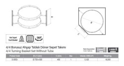 Starax45cm4/4BorusuzAhşapTablalıDönerSepetTakımı(S-3053-C) - 3