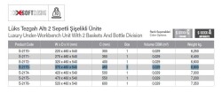 Starax45cmLüksTezgahAltı2SepetliŞişelikliÜnite(S-2173-C) - 3