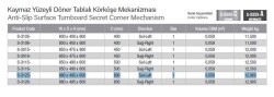 Starax60cmKaymazYüzeyliDönerTablalıKörköşeMekanizmasıSol(S-3125-C) - 3
