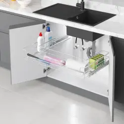 Starax90cmKapağaMonteEvye,EviyeAltıÇiftAçılımGizliRaylıÇekmece(S-2354-C) - 2