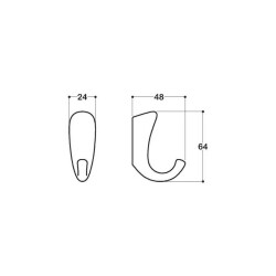 System 2085 Portmanto Askılığı Nikel Saten 24mm (AS2085 0024 NB) - 2