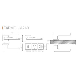 System Carme Kapı Kolu Füme/Antrasit Renk (HA240RO11 BBN) - 2