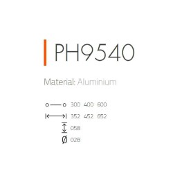 System Çekme Kapı Kolu Nikel Krom 300mm Seri Sonu (PH9540 0300 CR-CR) - 3