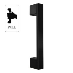 System Çekme Kapı Kolu Siyah Kol 200mm (PH9550 0200 AL6-AL6) - 1