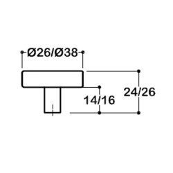 System Düğme Mobilya Kulbu Fırçalı Bronze Renk 38mm Çap Tek Delikli Kulp (SY1910 0038 ELX3) - 3