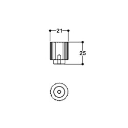 System Düğme Mobilya Kulbu Siyah Renk 20mm Kulp (SY1973 0020 AL6) - 3