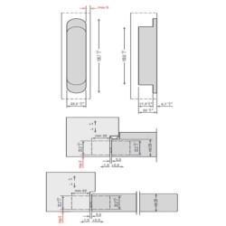 System Gizli Menteşe Altın Renk 128x22mm 60kg (HG105HT01 GL) - 5