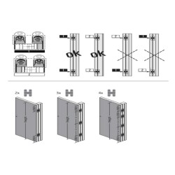 System Gizli Menteşe Antik Sarı Renk 76x14mm 16kg (HG104HT01 ABM) - 4