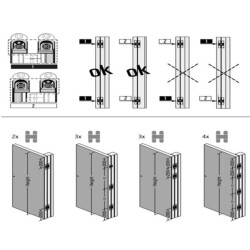 System Gizli Menteşe Siyah Fırçalanmış Nikel Renk 180x32mm (HG106HT01 BBN) - 3
