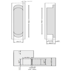 System Gizli Menteşe Siyah Fırçalanmış Nikel Renk 180x32mm (HG106HT01 BBN) - 4