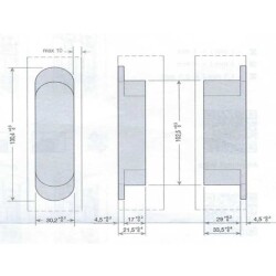 System Gizli Menteşe Siyah Renk 130x30mm (HG107HT01 AL6) - 3