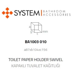 System Hoop Kapaklı Tuvalet Kağıtlığı Füme Renk (BA1003 010 BBN) - 2