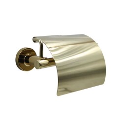System Hoop Kapaklı Tuvalet Kağıtlığı Gold Renk (BA1003 010 GL) - 1