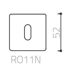 System Kare Oda Kapı Rozeti Fırçalı Saten Renk (RO11N ELX2) - 3