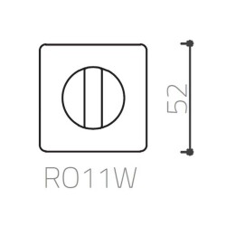System Kare WC Banyo Kapı Rozeti Gold Branch Renk (RO11W GB) - 6
