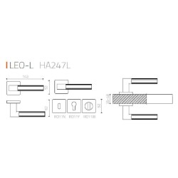 System Leo-L Kapı Kolu Siyah Renk (HA247LRO11 AL6) - 2
