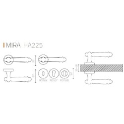 System Mira Kapı Kolu Altın Renk (HA225RO14 GL) - 3