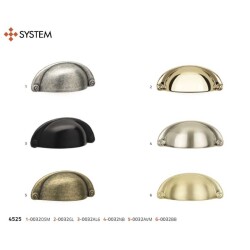 System Mobilya Kulbu Antik Gümüş 32mm Tas Kulp (SY4525 0032 OSM) - 2