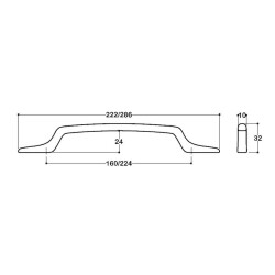 System Mobilya Kulbu Krom Renk 160mm Kulp (SY4520 0160 CR) - 2