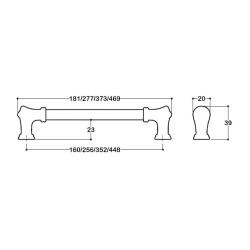 System Mobilya Kulbu Siyah 256mm Kulp (SY4615 0256 AL6-AL6) - 3