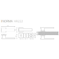 System Norma Kapı Kolu Füme/Antrasit Renk (HA222RO11 BBN) - 2