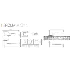 System Prizma Kapı Kolu Füme/Antrasit Renk (HA244RO11 BBN) - 2