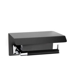 System Pruva Kapaklı Tuvalet Kağıtlığı Krom/Siyah (BA1004 011 CR-AL6) - 1
