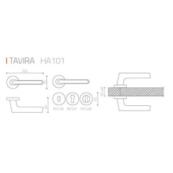 System Tavira Kapı Kolu Siyah (HA101RO12 AL6) - 5