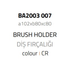 System Tezgah Üstü Diş Fırçalığı Siyah/Krom Renk (BA2003 007 AL6-CR) - 2