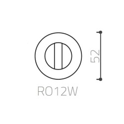 System Yuvarlak Wc Kapı Rozeti Gold Branch Renk (RO12W GB) - 4