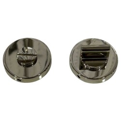 System Yuvarlak Wc Kapı Rozeti Parlak Nikel Renk (RO12W PN) - 1