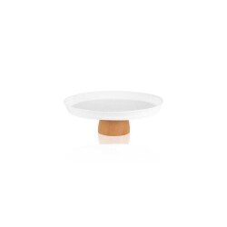 The Mia Limoges Ahşap Ayaklı Tabak Beyaz 22x6 Cm (SNM0284) - 2